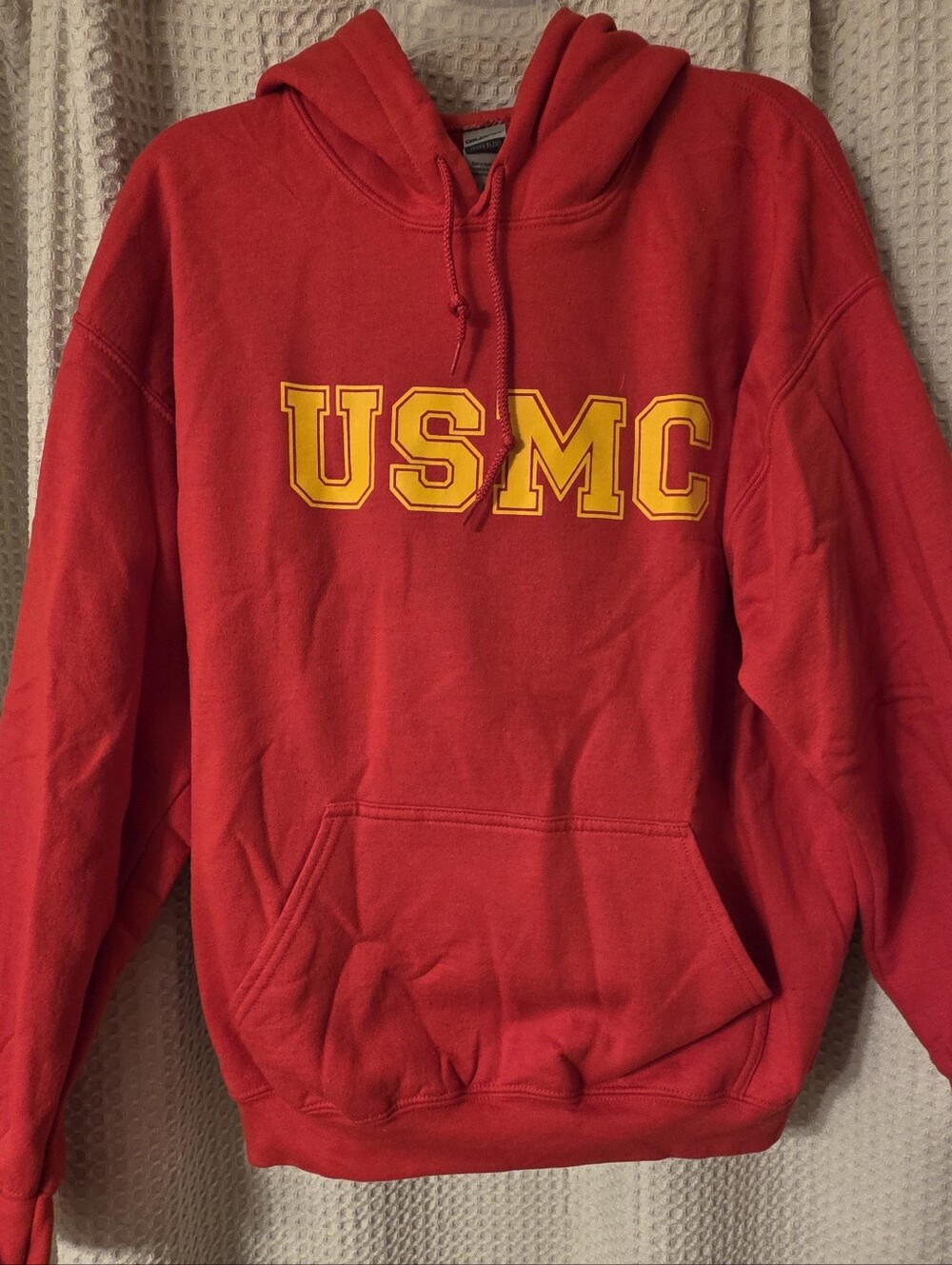 Gildan USMC Red Hoodie Large Heavy Blend